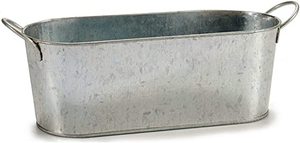 High Quality Galvanized <b>Metal</b> <b>Bucket</b> New Style Galvanized Tub Planter with Handle Home Decoration - Product Image 5