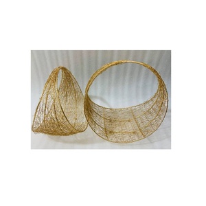 Handmade Dây Kim Loại Lưới Hamper Giỏ Quà <span class=keywords><strong>T</strong></span>ặng Cho Nhà Giỏ Vàng Hình Bầu Dục Giỏ Cho Nhà Bếp Kho & <span class=keywords><strong>Container</strong></span> Ở Mức Giá Thấp - Product Image 4
