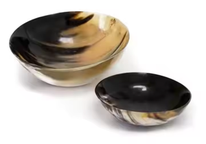 Cuenco de cuerno de búfalo natural disponible en todos los tamaños con diseño personalizado y cuenco de cuerno decorativo para el hogar de Crescent Crafts - Product Image 3