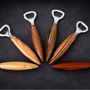 Abridor de Botellas con Mango de Madera y Cabeza de Acero Inoxidable, Agarre Ergonómico y Elegante, Herramienta de Barra Duradera de Primera Calidad para el Hogar, la Cocina y Fiestas - Product Image 2