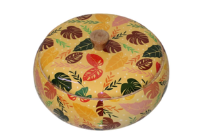 Cacerola de Madera de Diseño Artesanal Elegante con Tapa de Cerámica Esmaltada de Lujo, Acabado Brillante Ecológico, Calidad Premium, 20 cm, Vidrio - Product Image 5