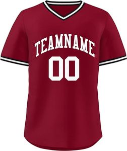 Jersey de béisbol con cuello en V para hombre, camiseta de softball, camisetas personalizadas con estampado de sublimación, camiseta de béisbol - Product Image 1