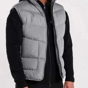 Custom <b>Men's</b> Lightweight Reversible Puffer <b>Vest</b> New Design Bubble Sleeveless Breathable Outer Wear Outdoor Use Waterproof Quick - Product Image 4