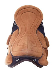 Sillín de caballo sintético de primera calidad, sillín de carrera de montaje completo sin árboles - Product Image 3