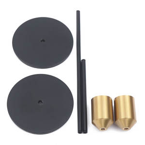 Exquisitos candelabros cónicos negros y dorados, candelabros decorativos largos para un toque moderno Vintage para su comedor con chimenea - Product Image 1