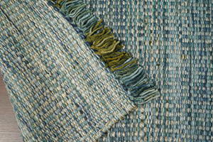 Whispering Winds Luxurious Bohemian Style Wool Rug Modern Handmade with Geometric Pattern Plush Pile <b>Washable</b> for Home Use - Product Image 4