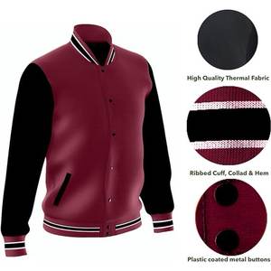 Veste universitaire printemps et automne pour hommes, couleur unie, mode coréenne, uniforme de baseball ample, couple, blouson aviateur imperméable et coupe-vent - Product Image 5