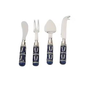 Ensemble de couteaux à fromage élégants avec poignées en acrylique rose Lames de qualité supérieure pour couper le tranchage et la présentation de table élégante - Product Image 4