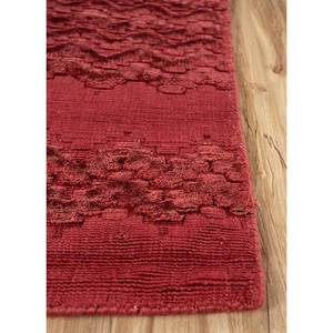 Alfombra Clásica a Rayas Tejida a Mano de Bambú y Seda, Roja y Naranja, 10 mm de Grosor, para Uso Doméstico-HBS-04, Alfombra para Sala de Estar o Pasillo - Product Image 4