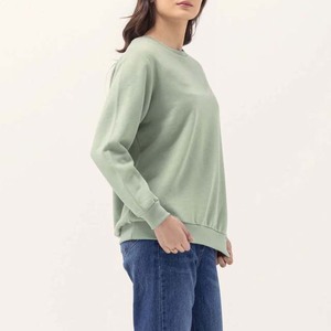 Otoño Invierno cuello redondo Mujer Jersey de punto Color sólido mujeres sudaderas con capucha sudaderas sueltas manga larga ropa Casual - Product Image 5