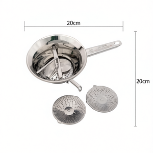 Colador de Verduras de Acero Inoxidable Silver 692 20 Metalsomma con 3 Discos (20cm) - Product Image 3