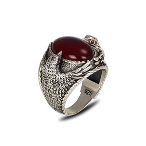 Anillo Azuris de Plata de Ley 925 para Hombre, Estilo Otomano, Piedra Natural Turca, Acabado Negro, Joyería Premium, Modelo de Moda - Product Image 2
