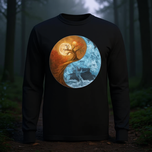 T-shirt à manches longues Yin Yang avec motif Arbre de Vie – Catégorie promotionnelle - Product Image 3