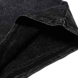 Streetwear surdimensionné recadrée Gym débardeur coupe personnalisée sans manches tricoté Spandex/coton respirant séchage rapide col en v hommes gilet - Product Image 3