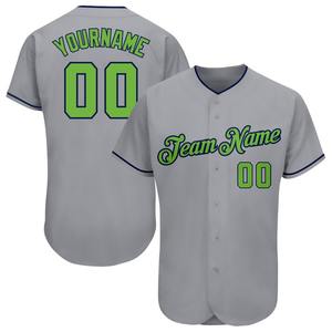 Ropa de equipo personalizada más vendida camiseta de béisbol auténtica en blanco y negro verde neón personalizada - Product Image 5