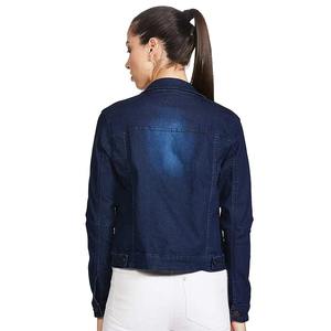 OEM <b>Women's</b> Casual Outwear Oversize Denim <b>Jean</b> Jacket for Fall Button <b>up</b> Coat with Cotton Filling Dyed - Product Image 6