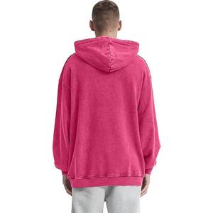 Custom Unisex Streetwear Cotton Graphic Acid Wash Oversized Rhinestones Faded Distressed Zip Up <b>Hoodie</b> - Product Image 3