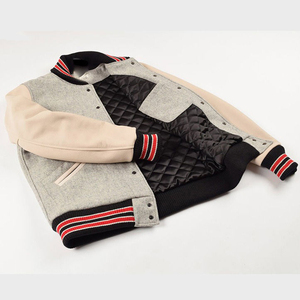 Veste de baseball varsity pour homme sur mesure de haute qualité en gros, col montant avec broderie sur le devant, saison hivernale - Product Image 6