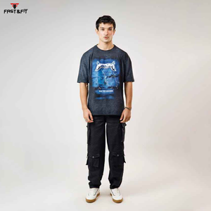 Camiseta personalizada de alta calidad con logotipo personalizado de tendencia superior para hombre, Camiseta lisa de gran tamaño, camisetas informales para hombre - Product Image 5