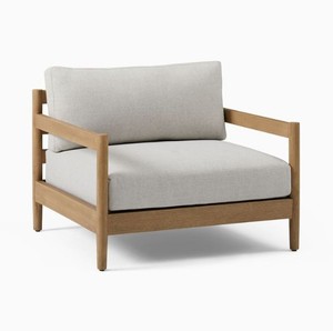 Canapé d'extérieur profond avec pouf Florida-Meubles d'extérieur ou de jardin en teck fabriqués en Indonésie - Product Image 3