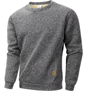 Pull-over décontracté pour homme, manches longues, chaud, sweat-shirt brodé, 100% coton, écologique, mode, sweat-shirt à capuche, taille - Product Image 1