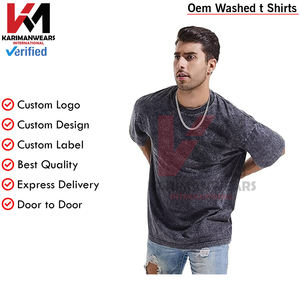 Men's Oversized <b>T</b>-<b>Shirts</b> Heavyweight Cotton Vintage Washed Boxy Tees, Drop Shoulder, Loose Fit Casual Wear - Product Image 4