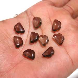 Cuentas de Cuarzo Ahumado Natural en Forma de Nube de 12 mm, Talladas Suaves, Dijes de Piedras Preciosas para la Fabricación de Joyas - Product Image 5