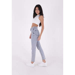 Jeans con cuciture frontali 7043 - Blu scuro con lavaggio effetto sporco - Product Image 5
