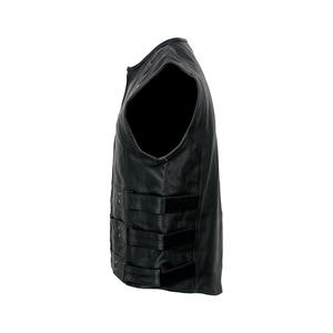 Chaleco de cuero de moto con logotipo personalizado para uso en exteriores - Product Image 4