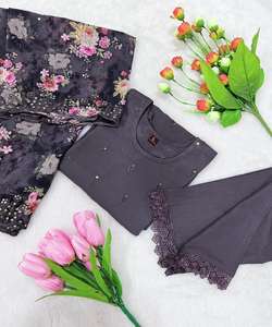 เสื้อผ้าแนวพื้นเมืองปากีสถานสำหรับผู้หญิงเสื้อผ้าสำหรับใส่ไปงานปาร์ตี้แบบเย็บติดเสื้อผ้าสำหรับผู้หญิงส่งทั่วโลก - Product Image 6