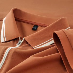 Vente en gros Nouveau T-shirt à manches courtes tricoté pour hommes, décontracté, avec logo avant imprimé personnalisé - Product Image 1