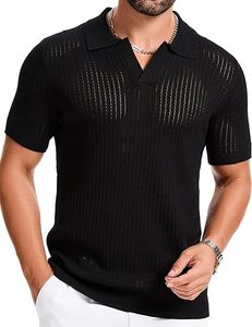 Vente en gros polo pour homme à manches courtes léger confortable respirant en coton mélangé Fashion Casual Tops Factory - Product Image 4