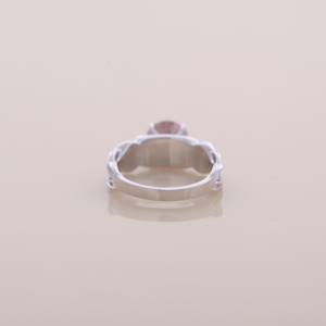 IGI Certified Round Cut Pink Lab Grown Diamond Vintage Infinity Engagement-Wedding Ring in <b>Solid</b> 925 Sterling <b>Silver</b> - Product Image 3