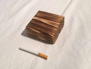 Classic Style Wooden <b>Ashtray</b> | Hand Polished Solid Natural Wood Smoking Ash Tray | Reusable Cigarette <b>Ashtray</b> for Home, - Product Image 4