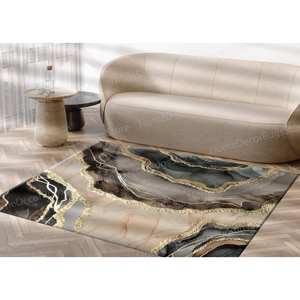 Gold Marble Printed <b>Rug</b> - Modern, Luxury, and Elegant Home Decor,Luxury <b>Velvet</b> <b>Rug</b> - Product Image 3