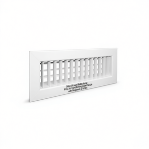 Buse de sortie d'air conditionné bidirectionnelle en PVC 300x150 mm avec registres et grilles - Product Image 2