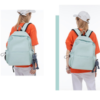 Sac à dos unisexe mignon de grande capacité avec porte-clés singe, sac d'école pour adolescents, sac à dos de voyage imperméable avec fermeture éclair, durable