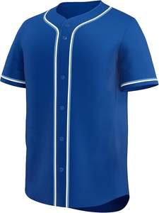 Camisetas de béisbol con botones personalizables para adultos Diseño único con características transpirables Hecho en fábrica para ropa informal - Product Image 2