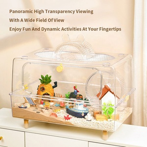 Hamster kafes 62 baz HD şeffaf manzara kafes altın ipek ayı sürüngen pet için - Product Image 6