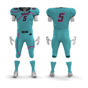 Kits de uniformes de fútbol americano hechos a medida al por mayor, camisetas cortas cómodas y transpirables, pantalones directos de fábrica para practicar - Product Image 4