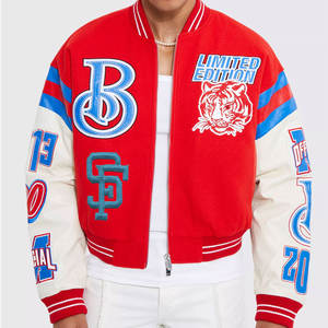 แจ็กเก็ตเบสบอลสไตล์สตรีทแวร์สำหรับผู้ชายผู้หญิงเสื้อทีมตัวแทนตัวแทนทหารทีมโรงเรียนปักโลโก้ - Product Image 4