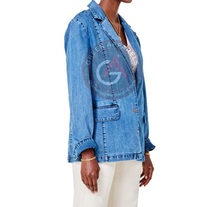 2023 nouveautés usine vente en gros femmes blazer pour la mode couleur unie manteau automne femme surdimensionné hiver blazer - Product Image 6