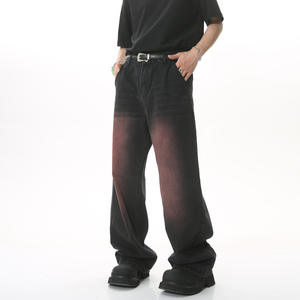 Pantalon Chinos avec jean Vintage lavé Hip-Hop jean à jambes larges pour homme léger tricot Spandex coton hommes pantalons d'extérieur - Product Image 2