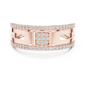 14K Rose Gold Round Lab-Grown <b>Diamond</b> Wedding Ring for Women | New Grown <b>Diamond</b> - Product Image 1