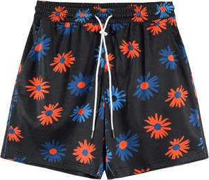 Shorts de basket-ball personnalisés brodés, 100% coton respirant, écologiques, à séchage rapide, vêtements de sport, 2025 - Product Image 3