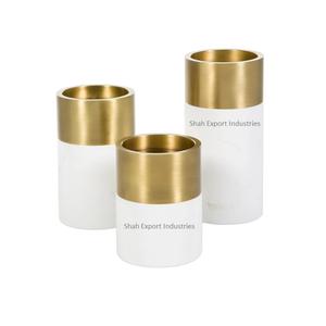 Elegant Design Black <b>Marble</b> and Silver Metal Pillar <b>Candle</b> Holder for for Home & Christmas Decoration <b>Candle</b> Pillar - Product Image 3