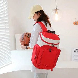 Sac à dos unisexe personnalisé pour équipement de sport pour jeunes Grand sac à dos d'entraînement pour basket-ball Volley-ball Football Football Polyester à fermeture éclair - Product Image 4