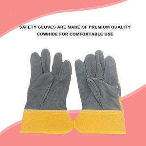 ถุงมือหนังทนทานต่อการเสียดสีและการเจาะเหมาะสำหรับงานหนักเช่นขนส่งเครื่องจักรกลงานหนัก - Product Image 4