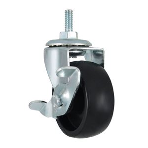 Roue pivotante de 1/4 pouce avec frein pour meubles et équipements - Product Image 1