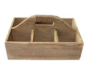 Trending Customized Handmade Design Wooden Caddy Napkin Holder for Kitchenware Three Compartment Cutlery Holder or Caddy - Product Image 2